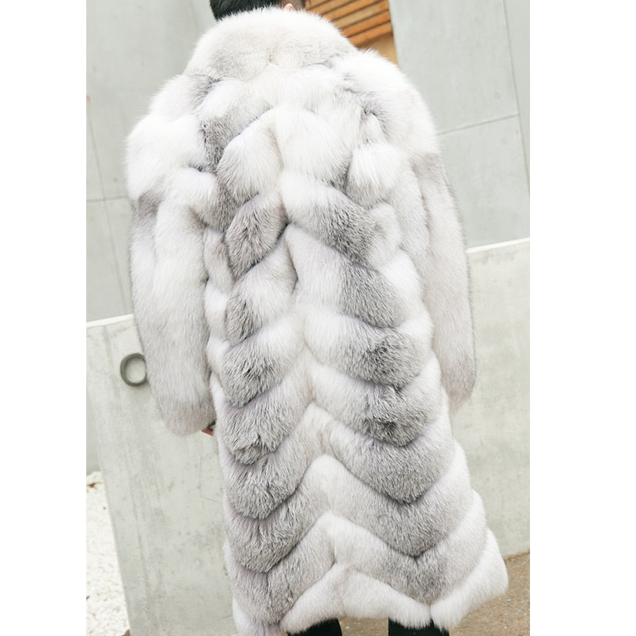 F9 Fox Fur Coat Natural Winter Jackets Men's