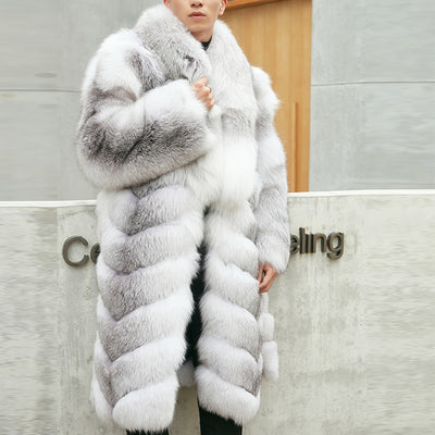 Fox Fur Coat Natural Winter Jackets Men's