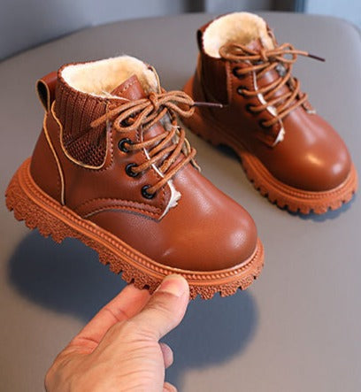 Kids Winter Lace-Up Boots