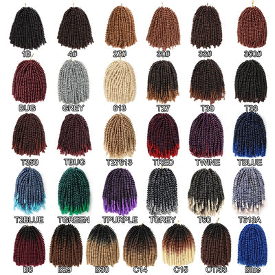 Ombre Spring Twist Hair Braids Extensions