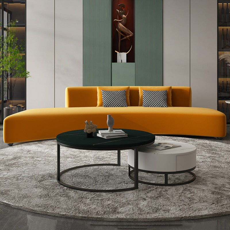 Stretch Velvet Modern Designer Couch