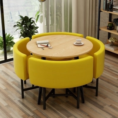 Round Dining Table Set 4 Chairs