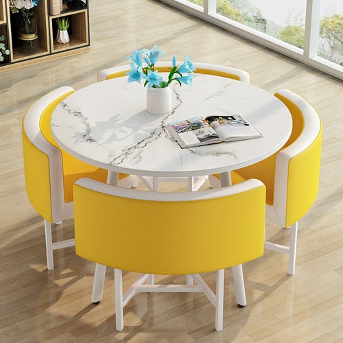 Round Dining Table Set 4 Chairs