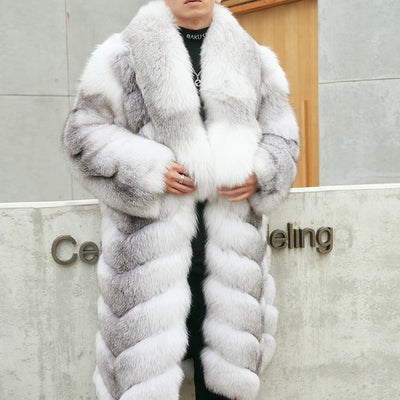 F9 Fox Fur Coat Natural Winter Jackets Men's