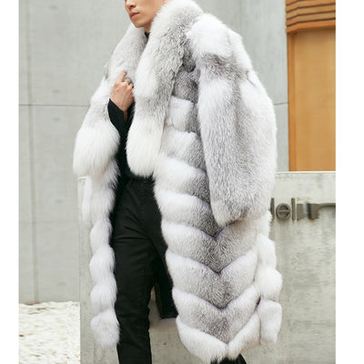 F9 Fox Fur Coat Natural Winter Jackets Men's