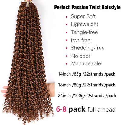 Passion Twist Water Wave Hair 18inch