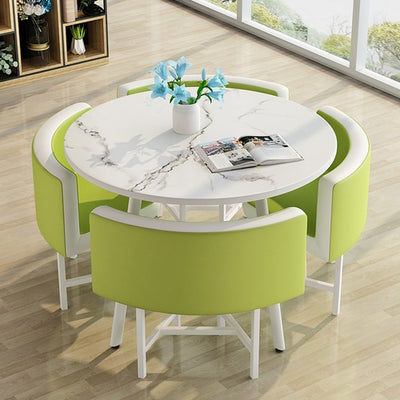 Round Dining Table Set 4 Chairs