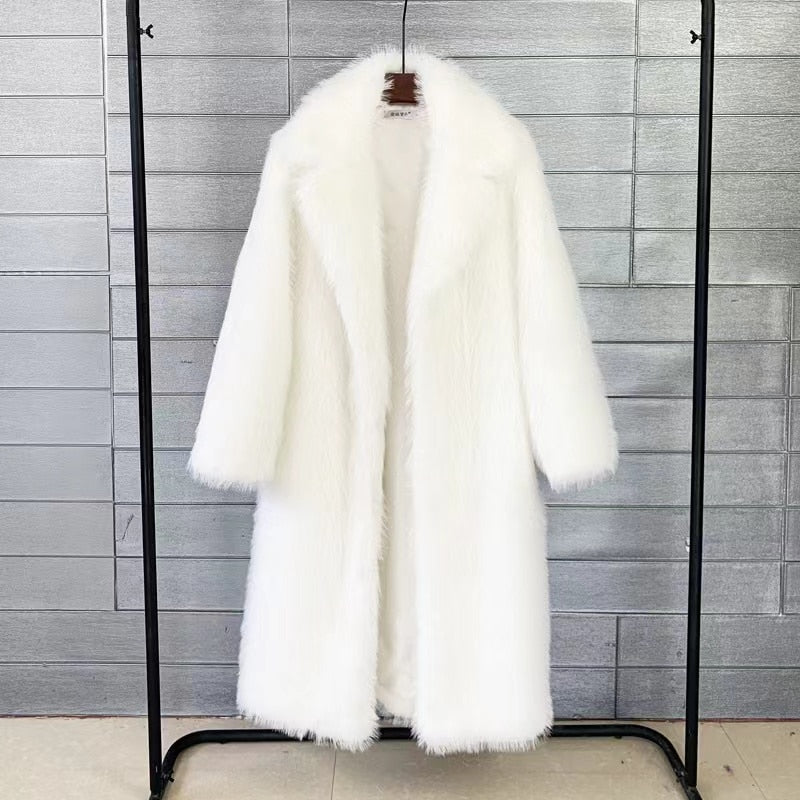 Long Women Winter High Quality Faux Fur Coat