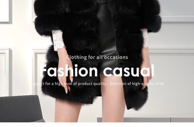 New Arrival* Real Natural Fox Fur Winter Coat Women