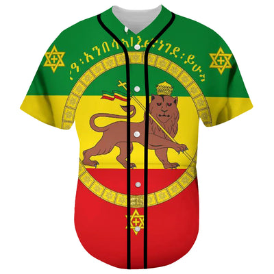 Ethiopia Baseball Jersey Shirts Short Sleeves