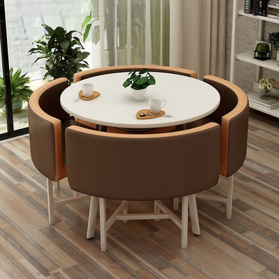 Round Dining Table Set 4 Chairs