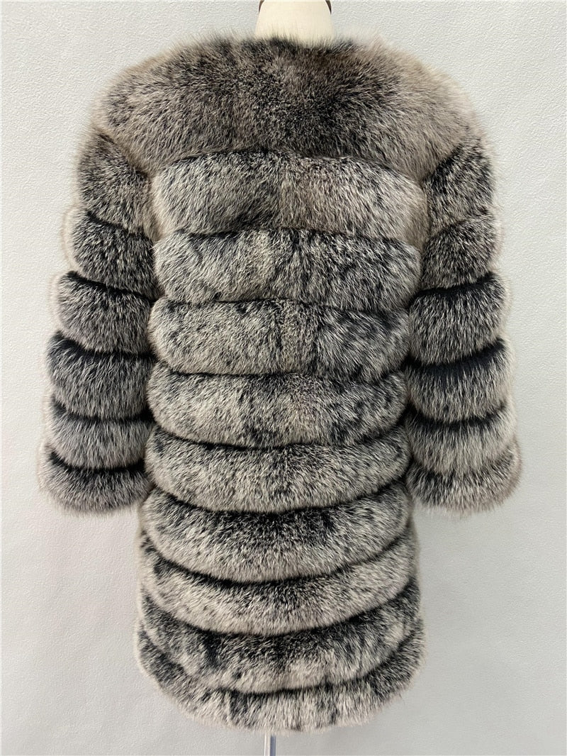 New Arrival* Real Natural Fox Fur Winter Coat Women