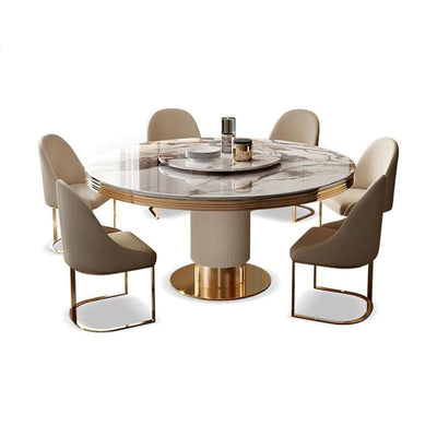 Modern Marble Dining Table and Chairs