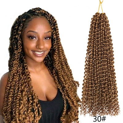 Passion Twist Crochet Hair Braid Extensions 14, 18, 24Inch