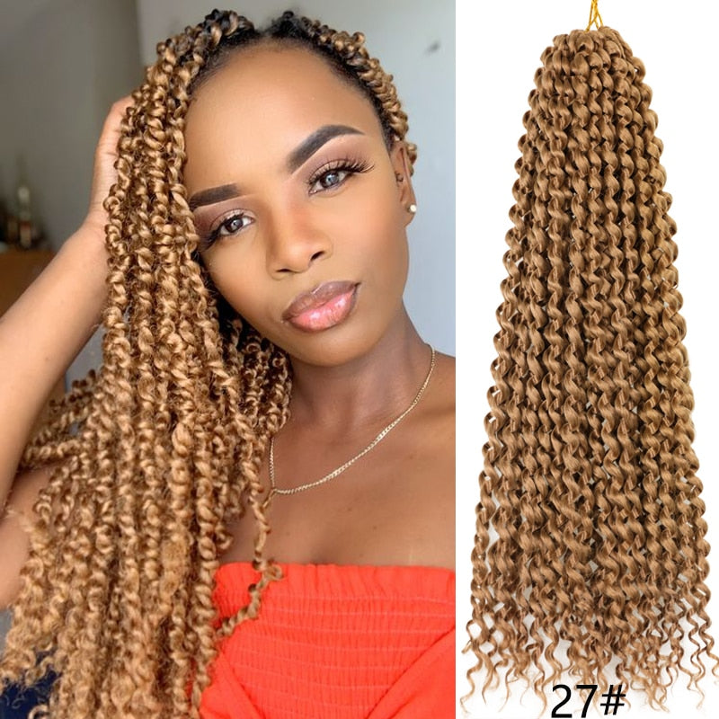 Passion Twist Crochet Hair Braid Extensions 14, 18, 24Inch