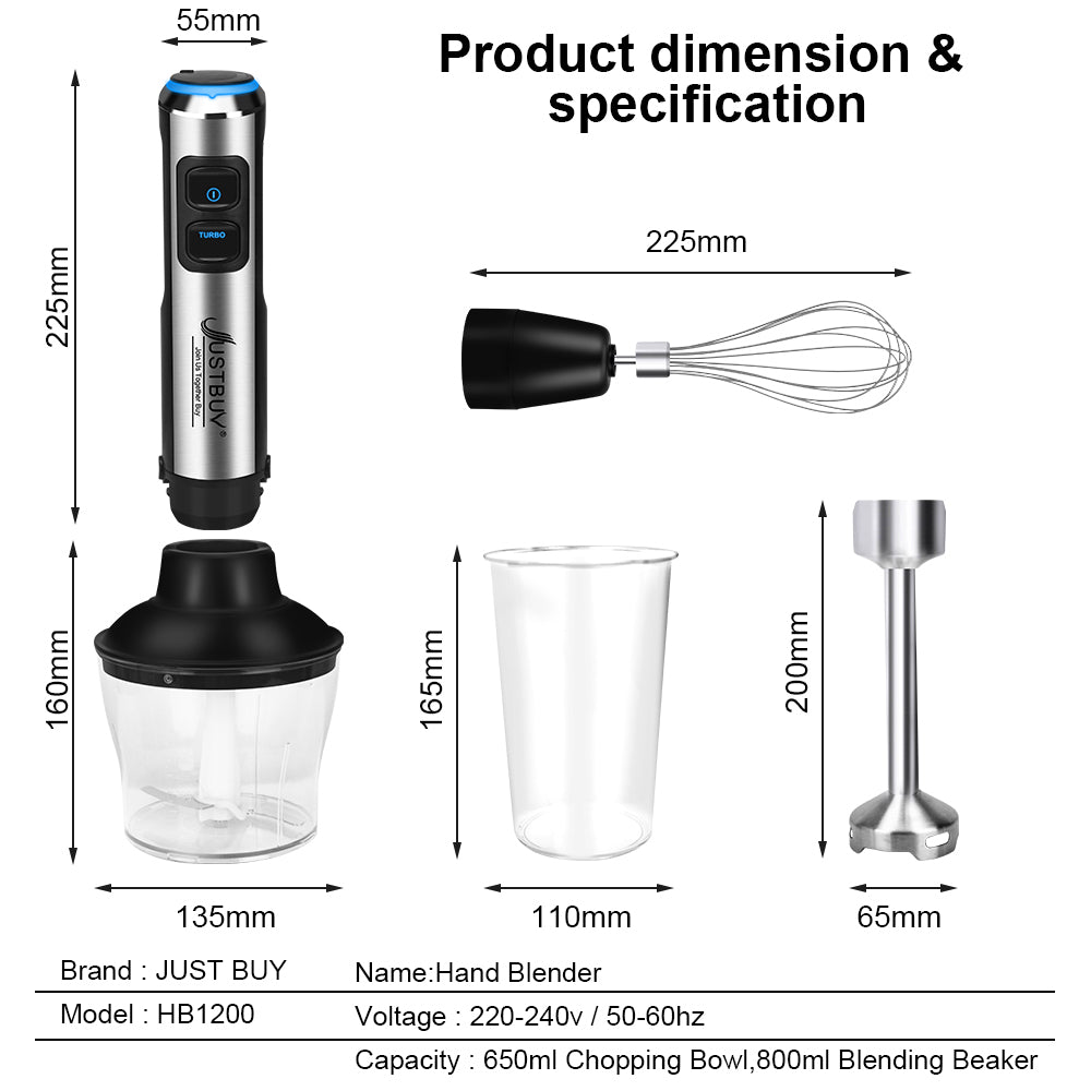 LED Factory Price 1500W 7/6/4 in 1 Electric Blender