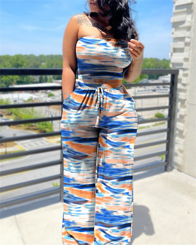 Sleeveless Tube Top Ladies Jumpsuit