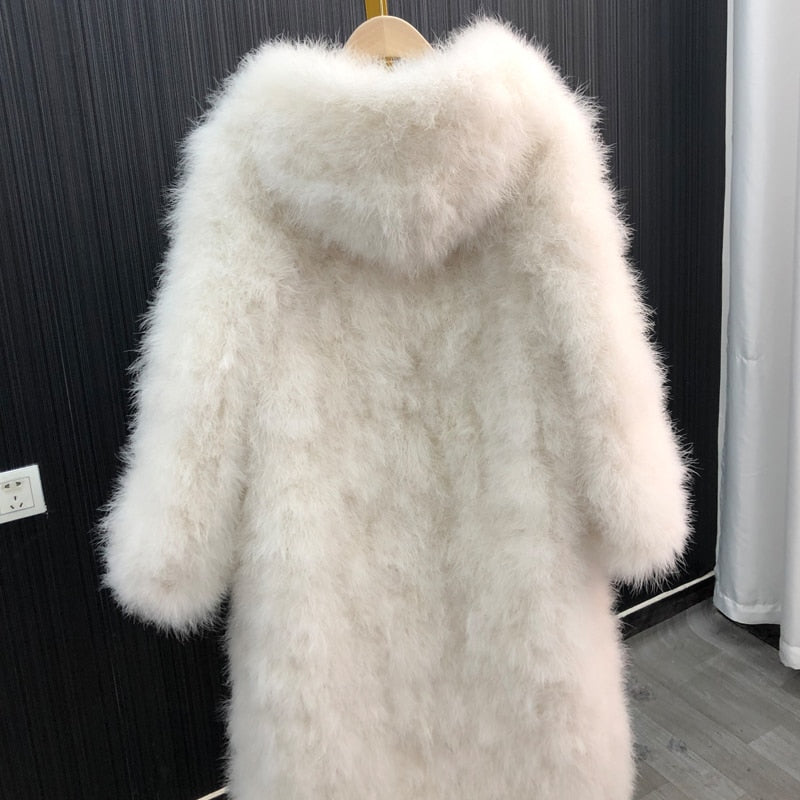 Fluffy Feather Winter Coat