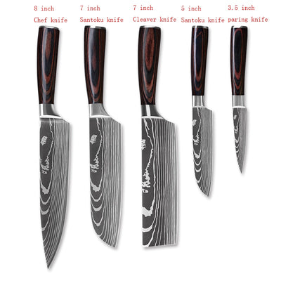 Stainless Steel Chef Knives Set