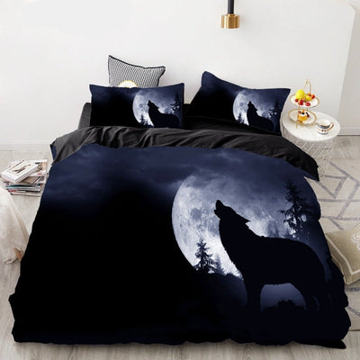 Lion Tiger Wolf Animal Pattern Bedding Sets