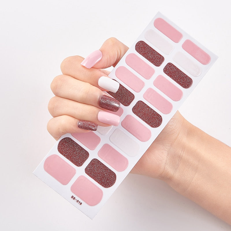 DIY Solid Nail Sticker set