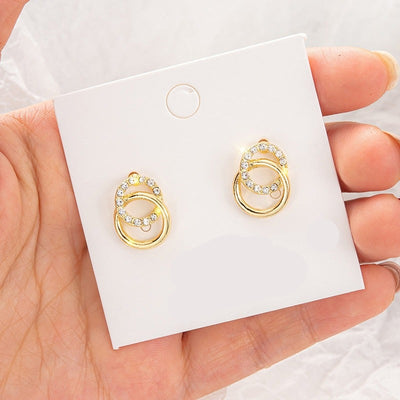 2023 Double Circle Gold Earrings