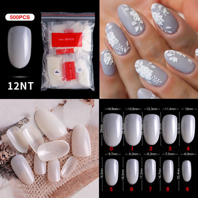 500Pcs Ballerina Clear Natural False Nails