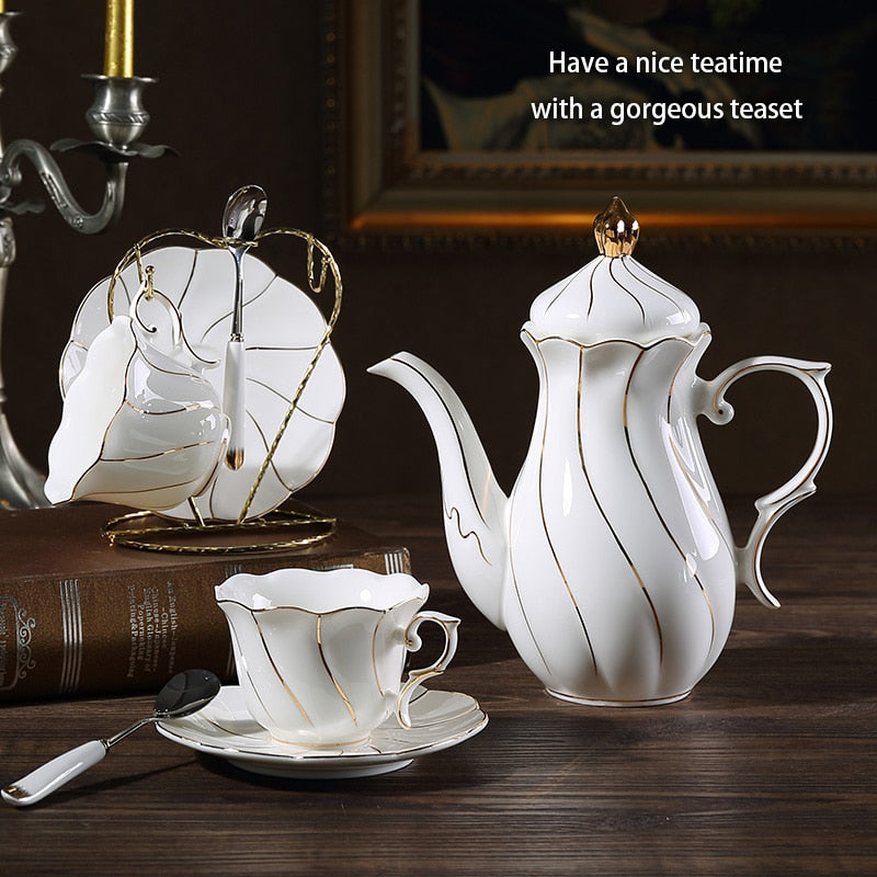 Gold Inlay European Tea Set