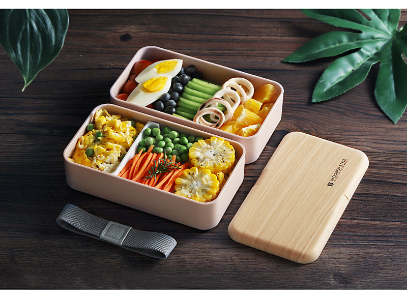 Portable Lunch Box Double-layer