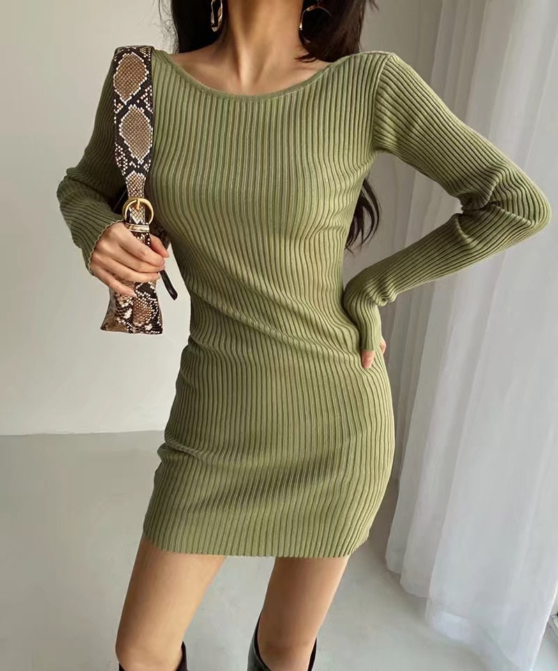 NEW Vintage Bow Knik Bodycon Dress