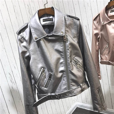 Silver Leather Jacket