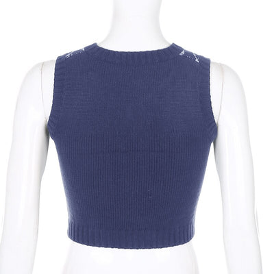 Argyle Style Knitted Top