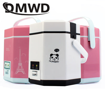 Electric Rice Cooker Food Meal Steamer Warmer MultiCooker Porridge Soup Stew Heater Cooking Pot Machine 1-2 Person Lunch Box EU