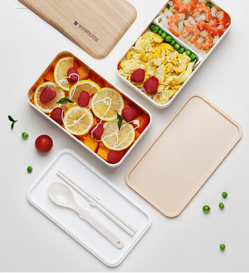 Portable Lunch Box Double-layer