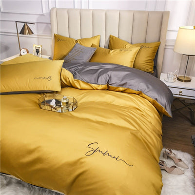 Egyptian Cotton Embroidery Bed Set