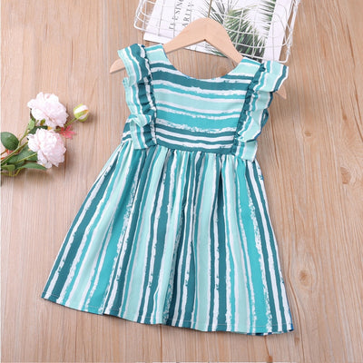 Woven Sling Short Sleeve Dress