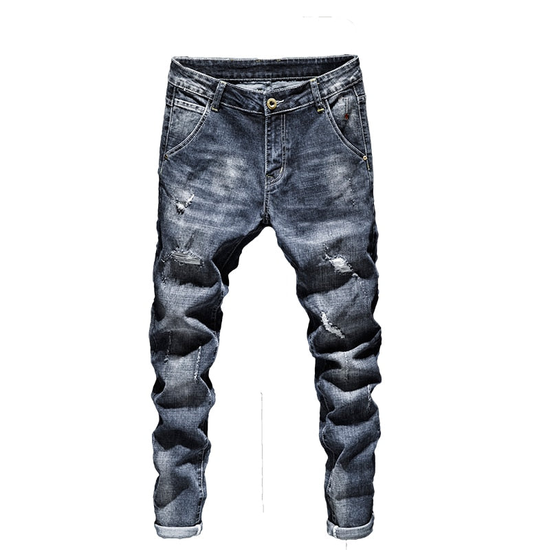 Casual Retro Ripped Men's Jeans