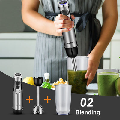 Stainless Steel 4 in 1 High Power 1200W Immersion Blender Mixer