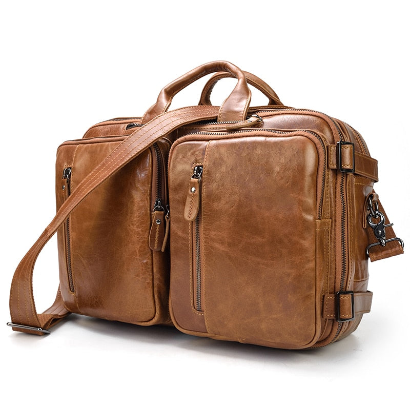 Genuine Leather Laptop Backpack