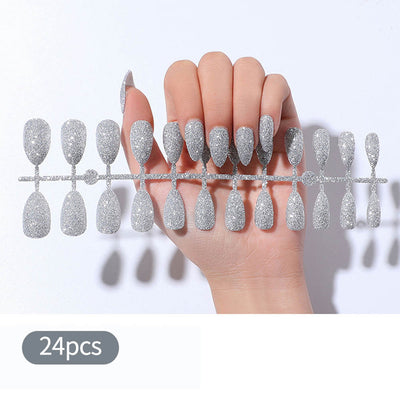 24pcs Fake Nails Solid Color