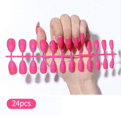 24pcs Fake Nails Solid Color