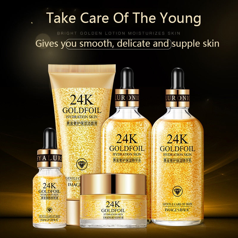 24K Gold Skin Care Set 5 PCS With Box