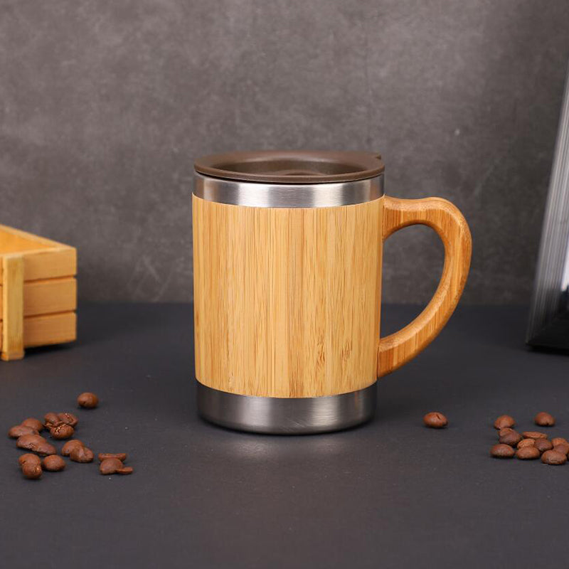 Portable 300ML Bamboo Tea & Coffee Mug