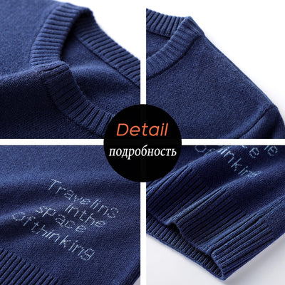 New Casual Classic Embroidery Thick Sweater