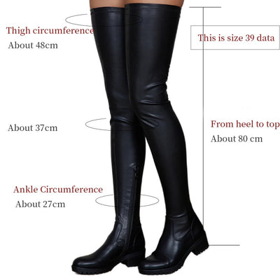 Best Seller PU Leather High Thigh Boots