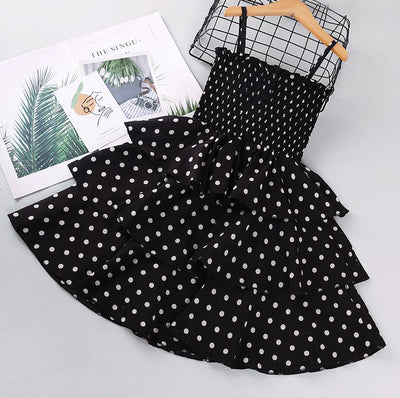 Sleeveless Wave Dot Point Dress