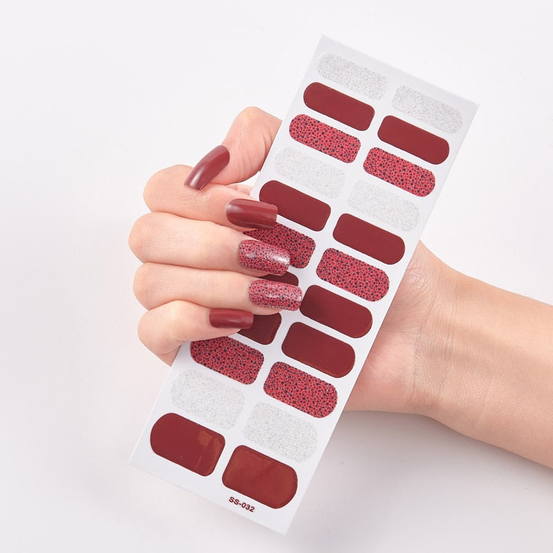 DIY Solid Nail Sticker set