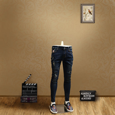 Fashion Skinny Ripped Jeans Men
