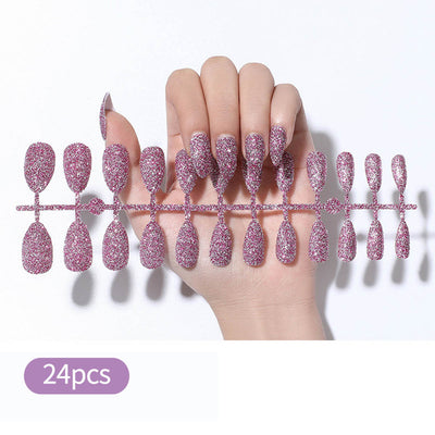 24pcs Fake Nails Solid Color