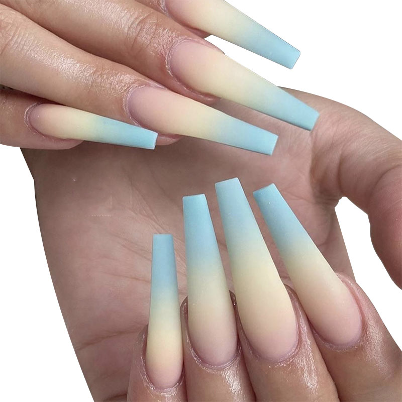 24pcs French False Nails Gradient